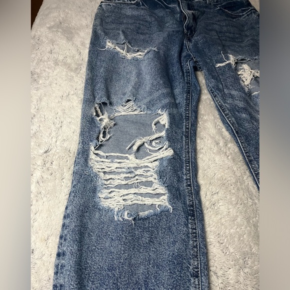 Kancan Signature High Waisted Straight Jeans Destroyed Size 32 - Picture 2 of 14